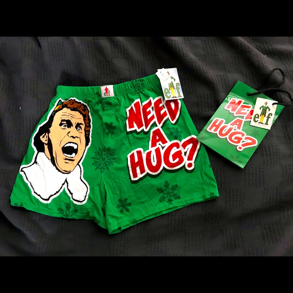 🌹Elf “Need A Hug” Unisex Boxer Shorts